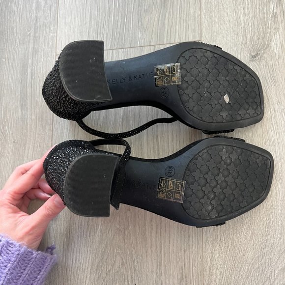 Kelly & Katie Black Rhinestone Heels - Picture 6 of 6